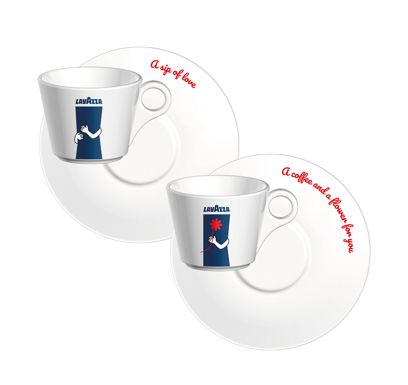 Amore Cappuccino Cups & Saucers (Set of Two)