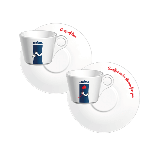 Amore Cappuccino Cups & Saucers (Set of Two)