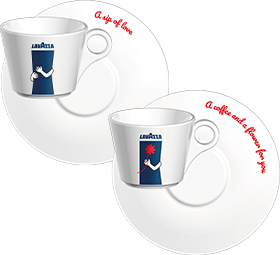 Amore Cappuccino Cups & Saucers (Set of Two)